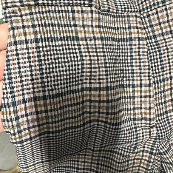 Zara stretch pockets plaid‎ Ankle  pant Women Size M - Picture 4 of 7